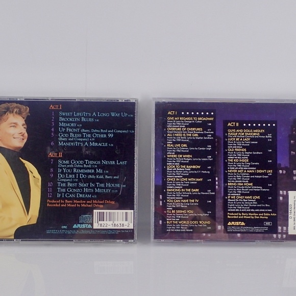 Barry Manilow Live on Broadway Showstopper Set of 2 Pop Music CD's Album Mint - Picture 2 of 3